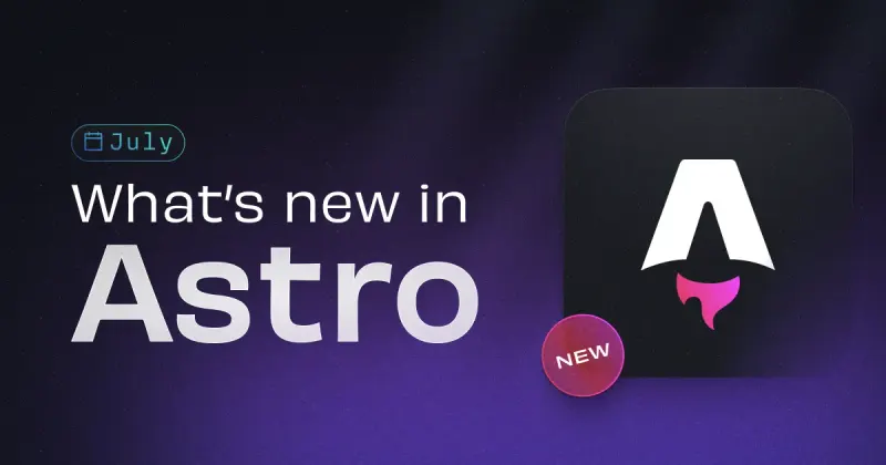 Логотип Astro и список новых функций версии 7.1